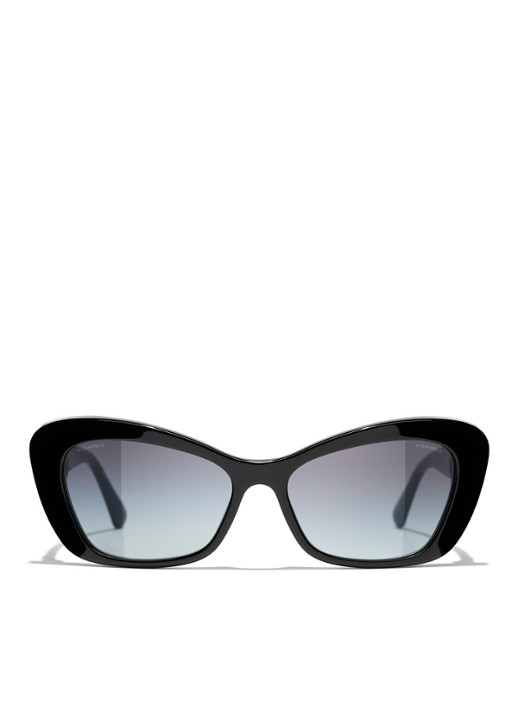 CHANEL CAT EYE ZONNEBRIL - detail 2 zwart