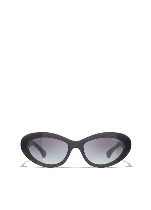 CHANEL CAT EYE ZONNEBRIL - detail zwart