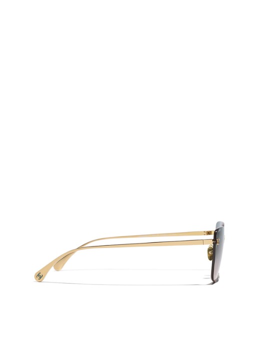 CHANEL CAT EYE ZONNEBRIL - detail 3 goud
