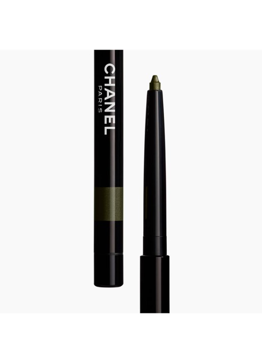 CHANEL LANGHOUDEND OOGCONTOURPOTLOOD, EYELINER EN OOGPOTLOOD - achterkant 56 khaki métal