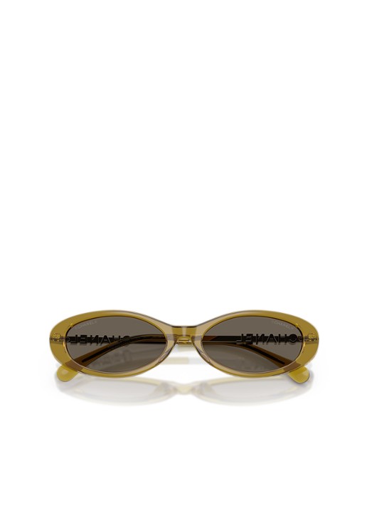 CHANEL OVALE ZONNEBRIL - detail 3 bruin