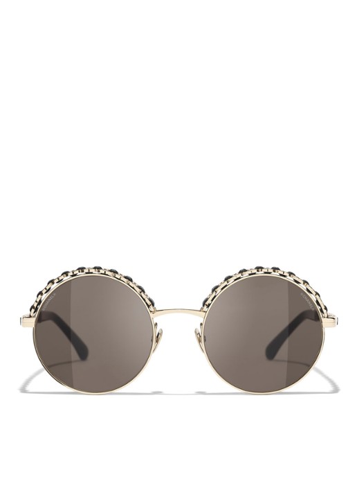 CHANEL RONDE ZONNEBRIL - detail 2 goud