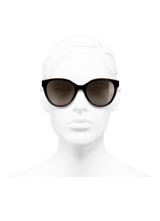CHANEL VLINDER ZONNEBRIL - detail 6 zwart