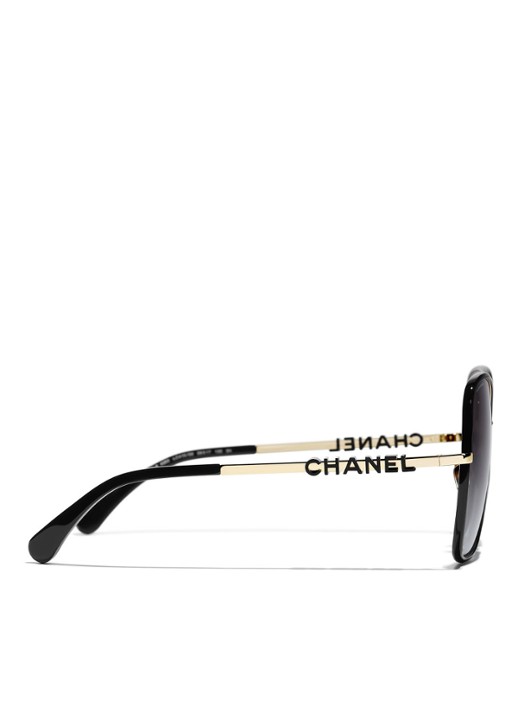 CHANEL VLINDER ZONNEBRIL - detail 3 zwart