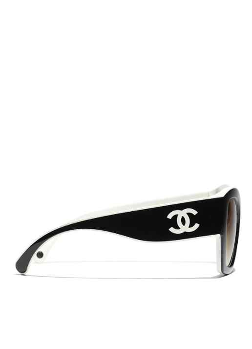 CHANEL VLINDER ZONNEBRIL - detail 3 zwart