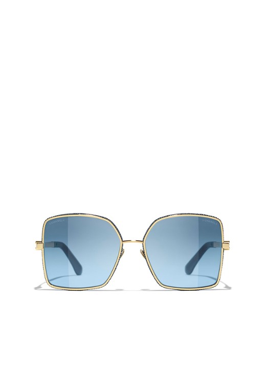 CHANEL VLINDER ZONNEBRIL - detail goud