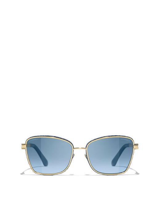 CHANEL VLINDER ZONNEBRIL - detail goud