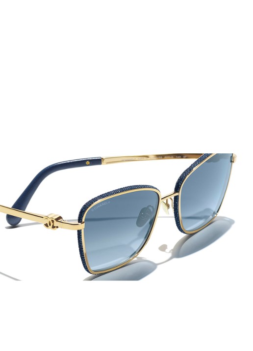 CHANEL VLINDER ZONNEBRIL - detail 3 goud