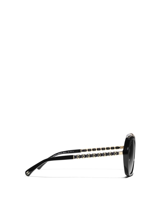 CHANEL VLINDER ZONNEBRIL - detail 3 zwart