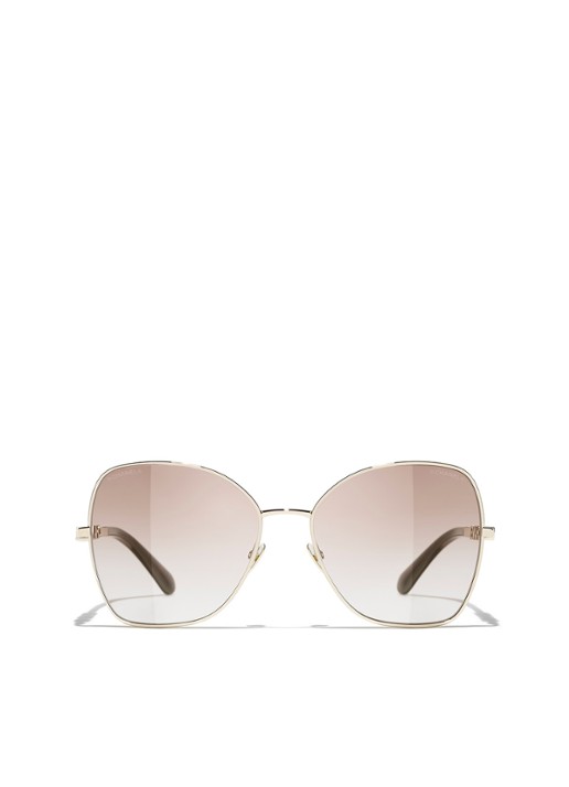 CHANEL VLINDER ZONNEBRIL - detail goud