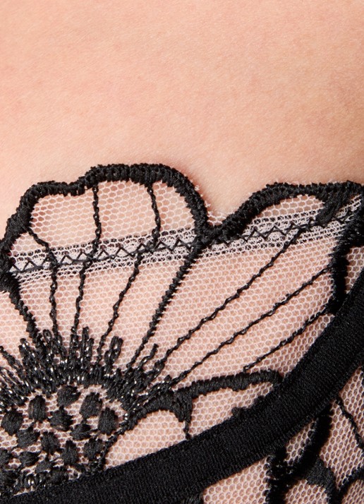 Chantelle Beugel bh van mesh met bloemborduring - detail 4 creme