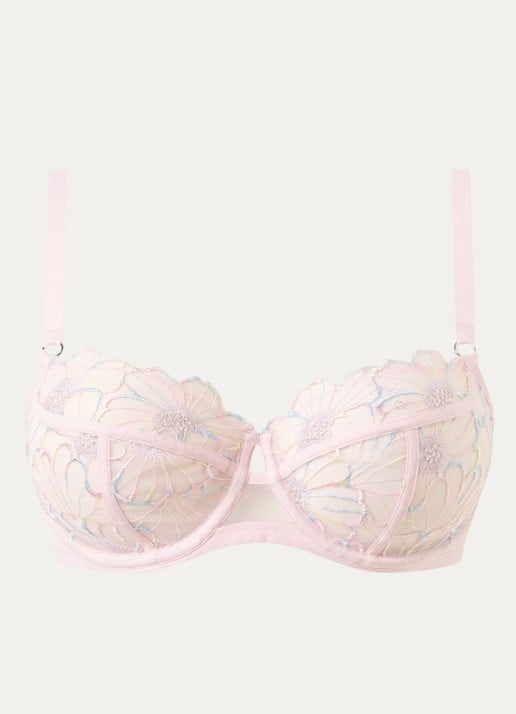 Chantelle Beugel bh van mesh met bloemborduring