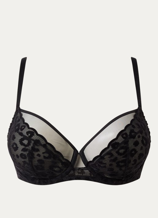 Chantelle Beugel bh van mesh - voorkant zwart