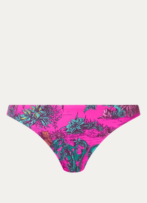 Chantelle Bikinislip met print - voorkant fuchsia