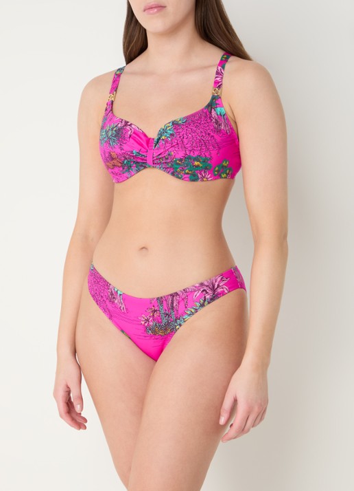 Chantelle Bikinislip met print - voorkant 2 fuchsia