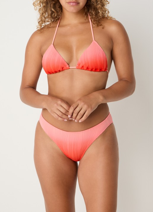 Chantelle Bikinislip met structuur - voorkant 3 oranje