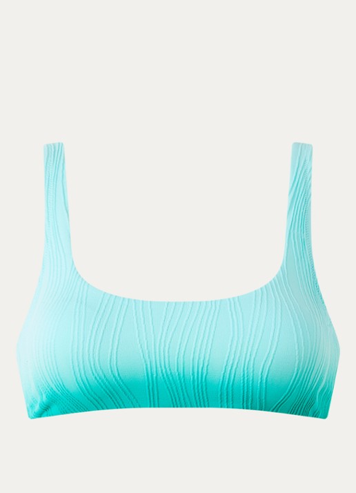 Chantelle Bikinitop met structuur en uitneembare vulling - voorkant turquoise