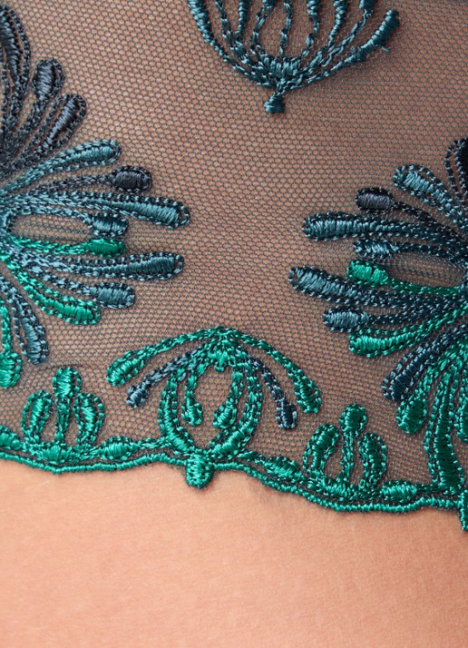 Chantelle Champs Elysees shorty van kant - detail 2 donkergroen