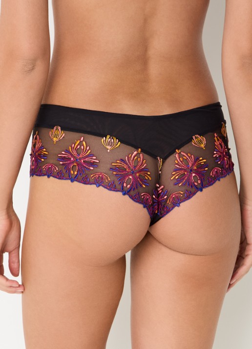Chantelle Champs Elysees shorty van kant - achterkant 3 zwart