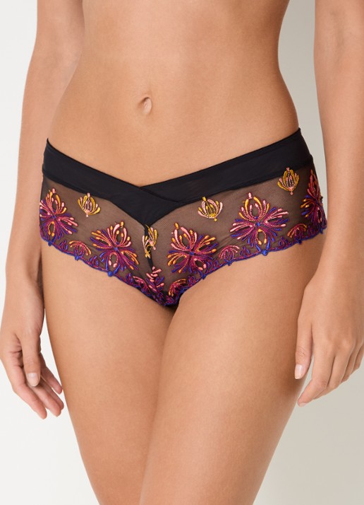 Chantelle Champs Elysees shorty van kant - detail zwart