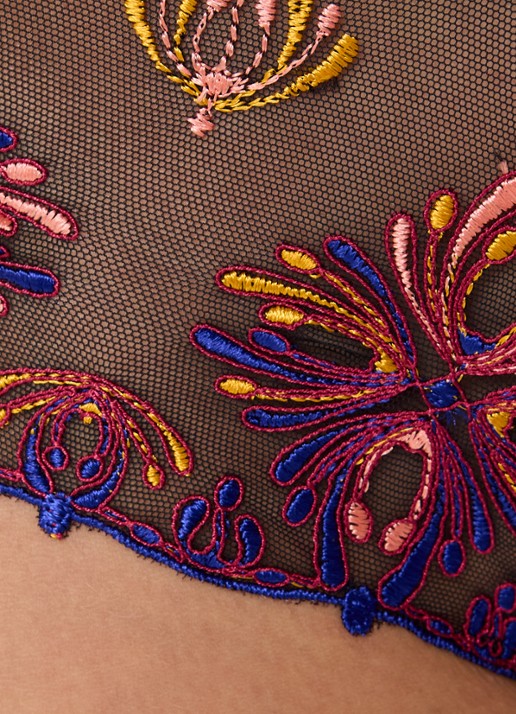 Chantelle Champs Elysees shorty van kant - detail 2 zwart