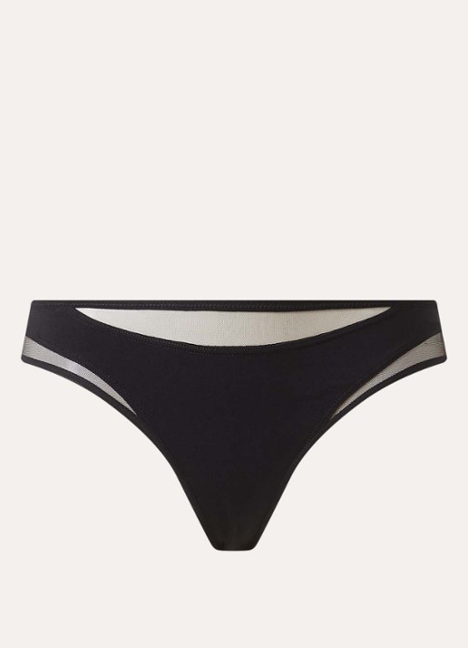 Chantelle Edge slip met mesh - voorkant 3 zwart