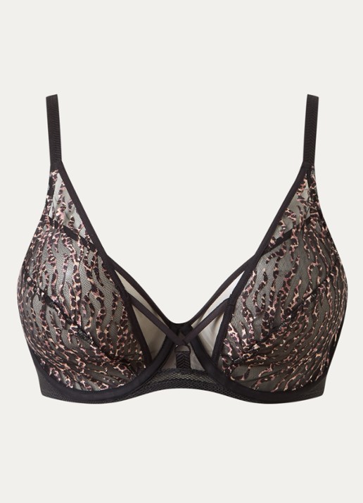 Chantelle Electra beugel bh van mesh met borduring