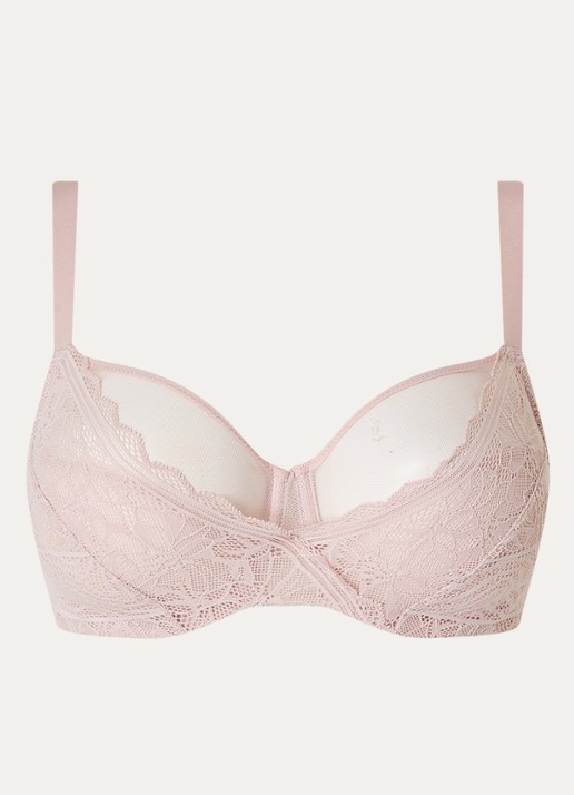 Chantelle Floral Touch beugel bh met kant - voorkant 3 oudroze