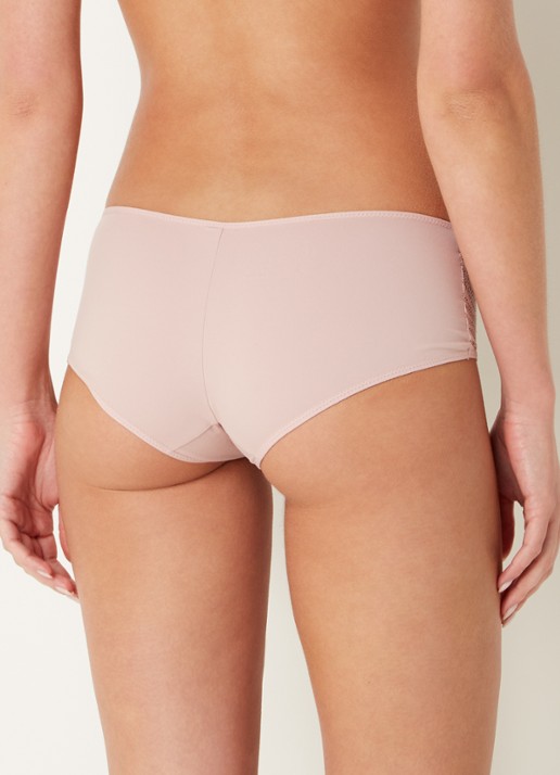 Chantelle Floral Touch shorty met kant - achterkant oudroze
