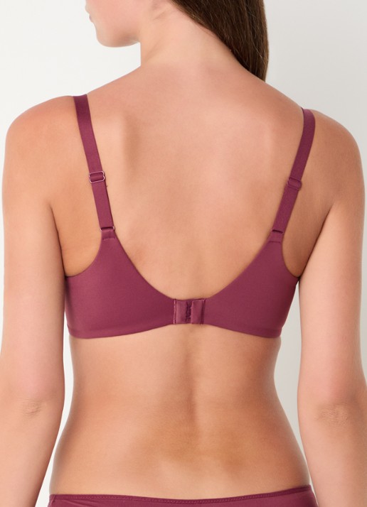 Chantelle Floral Touch voorgevormde bh met overlay van kant - achterkant 3 bordeauxrood
