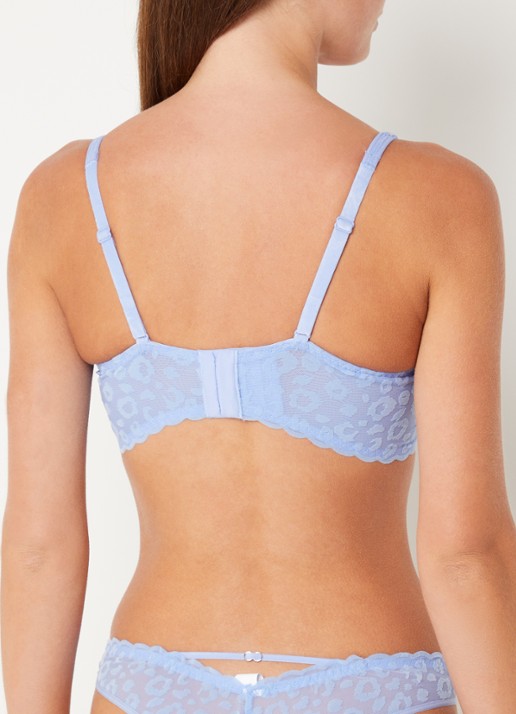 Chantelle Girls voorgevormde beugel bh met overlay van mesh - achterkant 5 lavendel