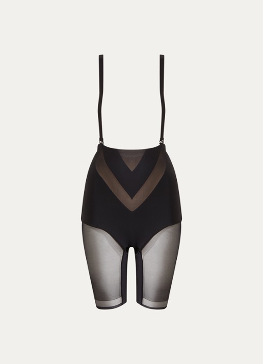 Chantelle Glam Shaping high waisted corrigerende short - voorkant zwart