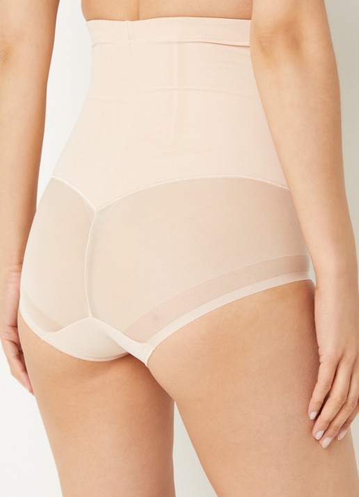 Chantelle Glam Shaping high waisted corrigerende slip - achterkant 2 creme
