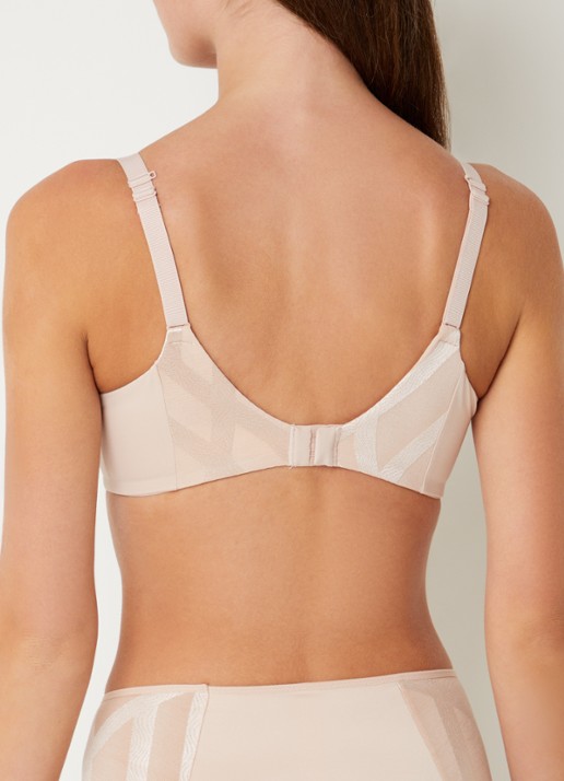 Chantelle Glaze beugel bh met overlay van mesh - achterkant 4 oudroze