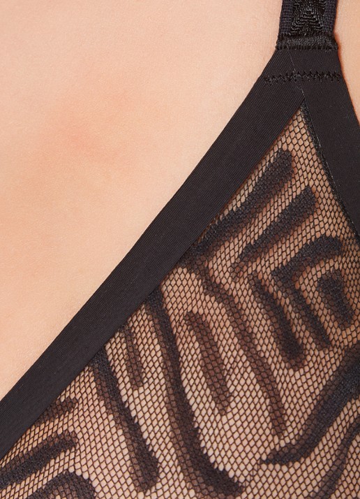 Chantelle Graphic Allure beugel bh van mesh - detail 2 zwart