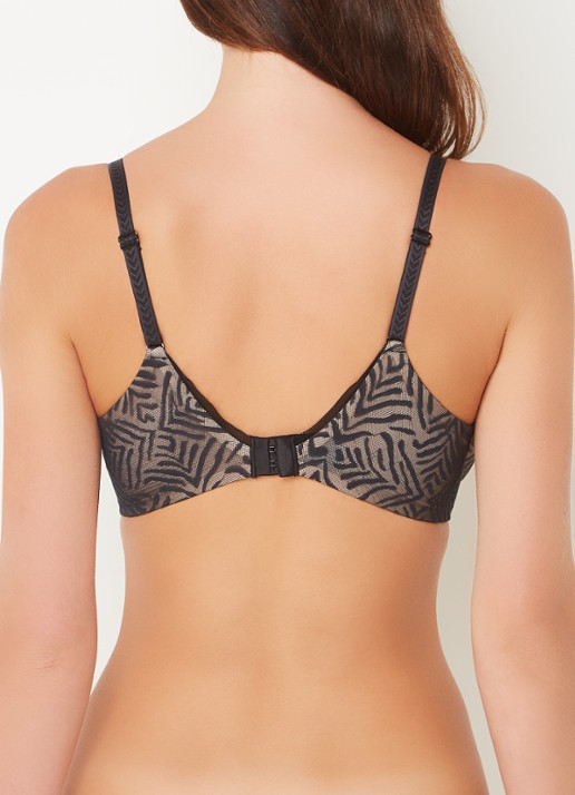 Chantelle Graphic Allure beugel bh van mesh - achterkant zwart