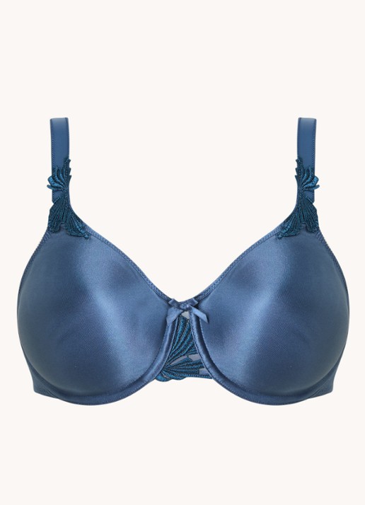 Chantelle Hedona beugel bh met borduring - voorkant 3 blauw