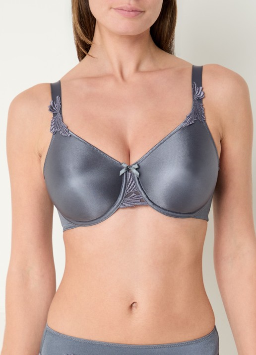 Chantelle Hedona beugel bh met borduring - detail 4 donkergrijs