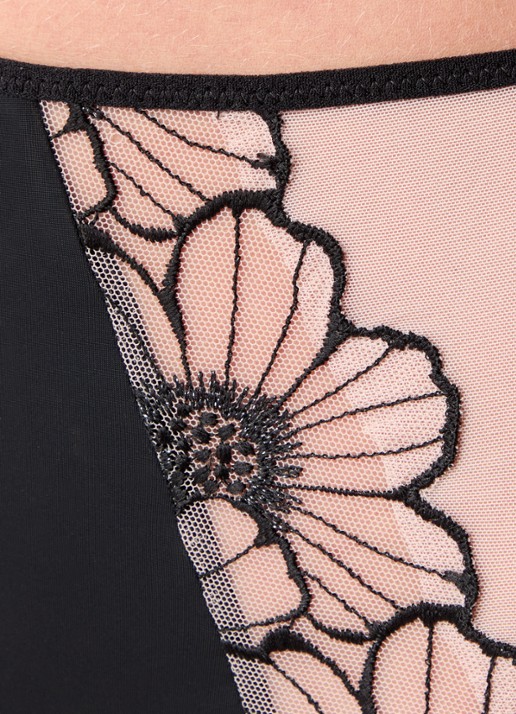 Chantelle High waist slip van mesh met bloemborduring - detail 2 creme