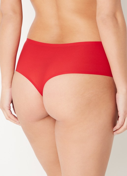 Chantelle High waisted naadloze string - achterkant 2 rood