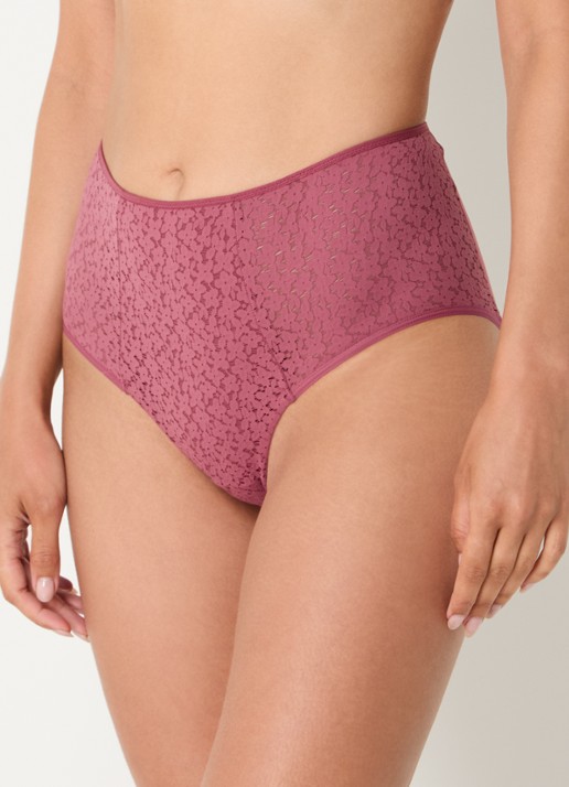 Chantelle High waisted slip met kant - detail 4 bordeauxrood