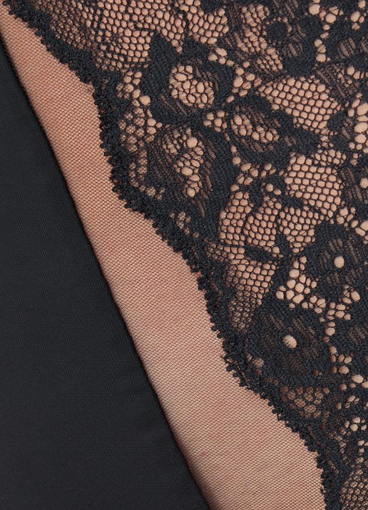 Chantelle High waisted slip met kant - detail 2 zwart