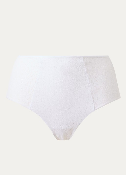 Chantelle High waisted slip met kant - voorkant 2 wit