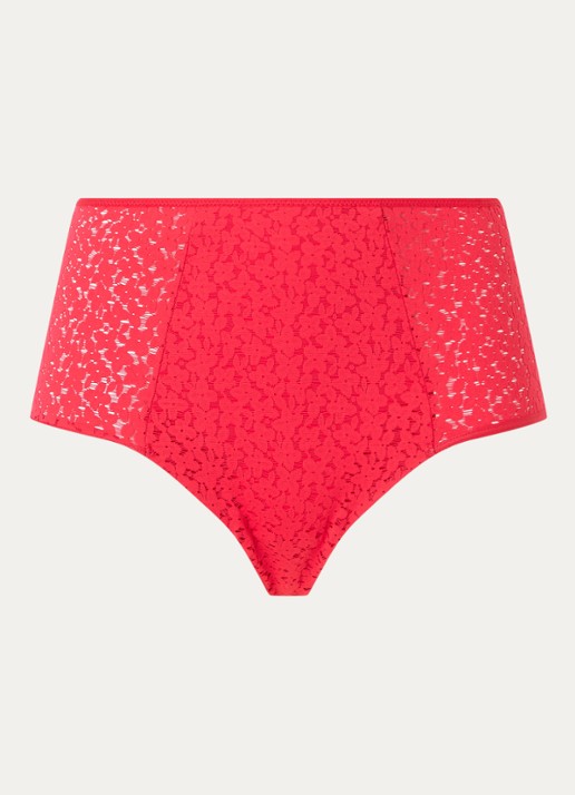 Chantelle High waisted slip met kant - voorkant 3 rood