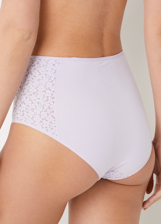 Chantelle High waisted slip met kant - achterkant lichtpaars