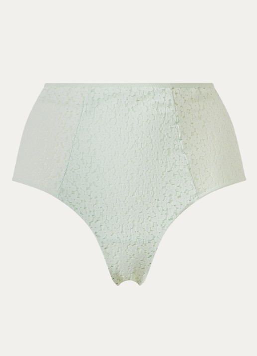 Chantelle High waisted slip met kant - voorkant lichtgroen