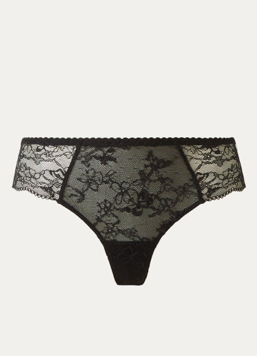 Chantelle Hipster van kant met keyhole - voorkant zwart