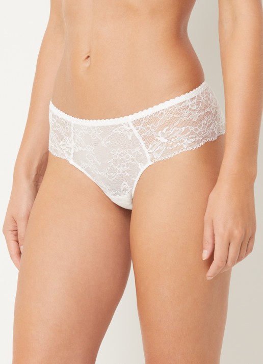 Chantelle Hipster van kant met keyhole - voorkant 5 gebroken wit