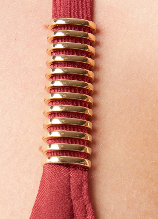 Chantelle Icon bikinitop met beugel - detail 2 donkerrood