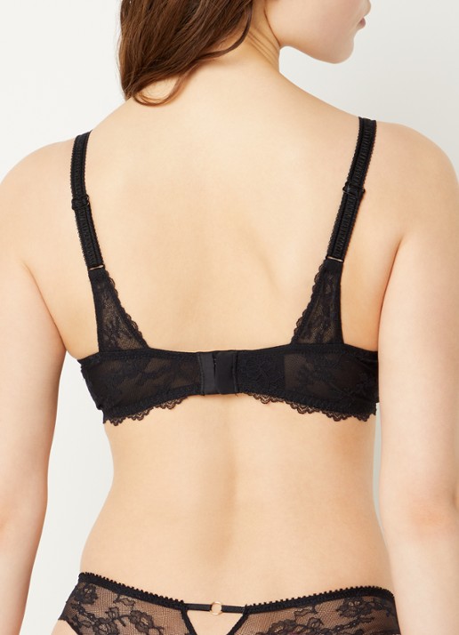 Chantelle Illusion beugel bh van kant - achterkant 3 zwart